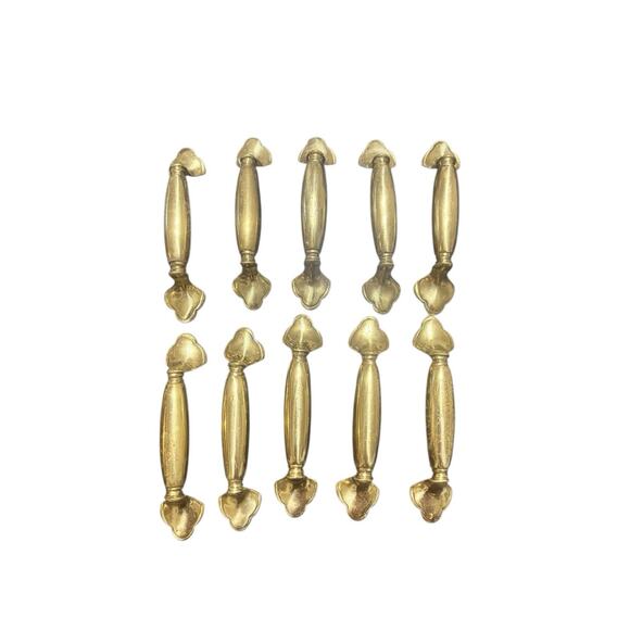 Set Of 45 Brass MCM Vintage Pull‎ Handles Cabinets Drawers Kitchen Cottage Count - Picture 2 of 3